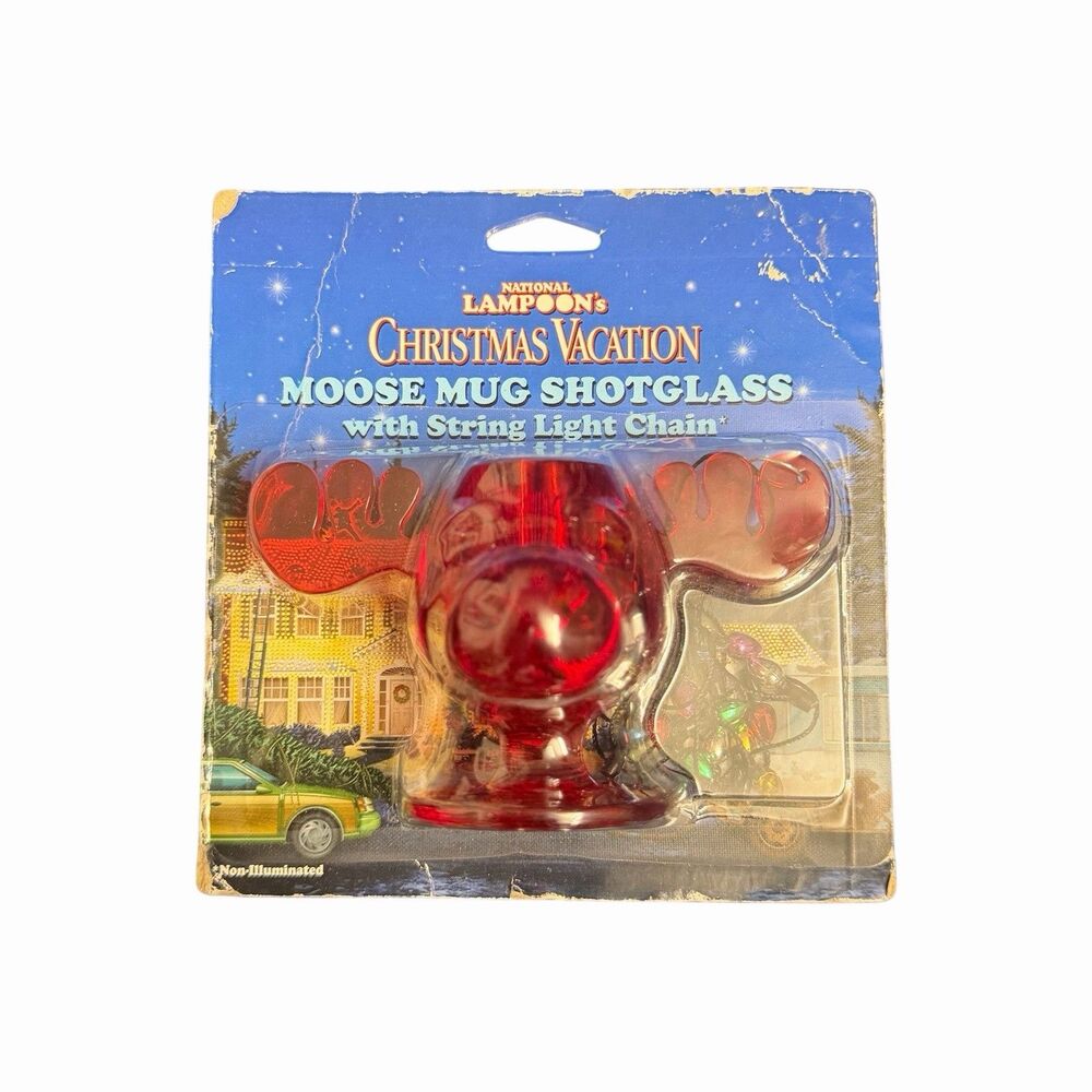 National Lampoon's Christmas Vacation Moose Mug Shotglass w/ String Light Chain